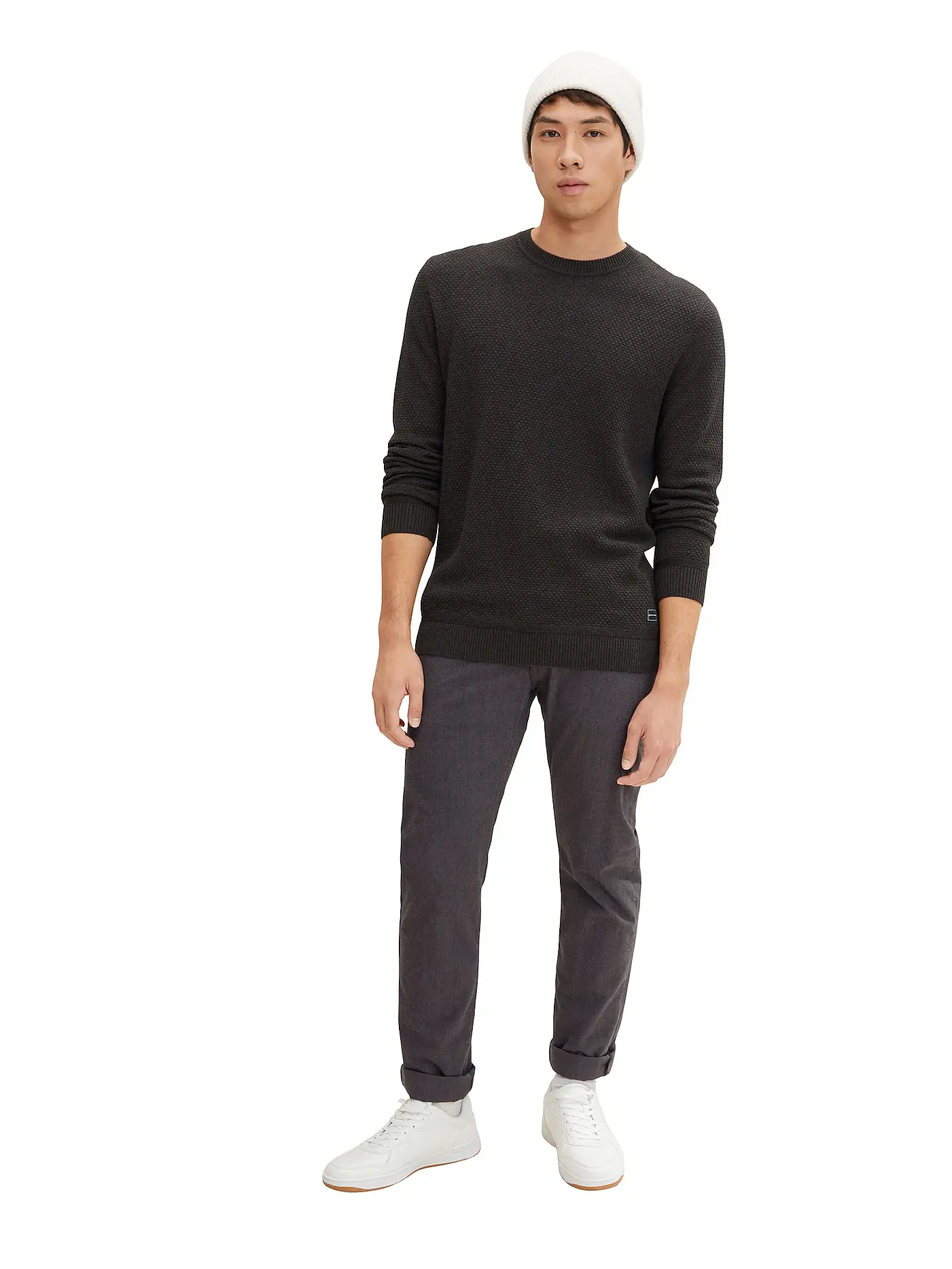 TOM TAILOR | Pullover | schwarz